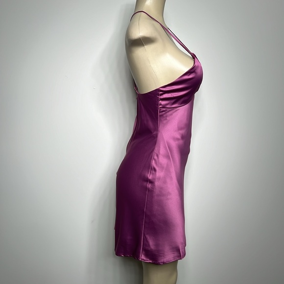 Princess Polly Satin Mini Dress in Purple - Picture 3 of 8